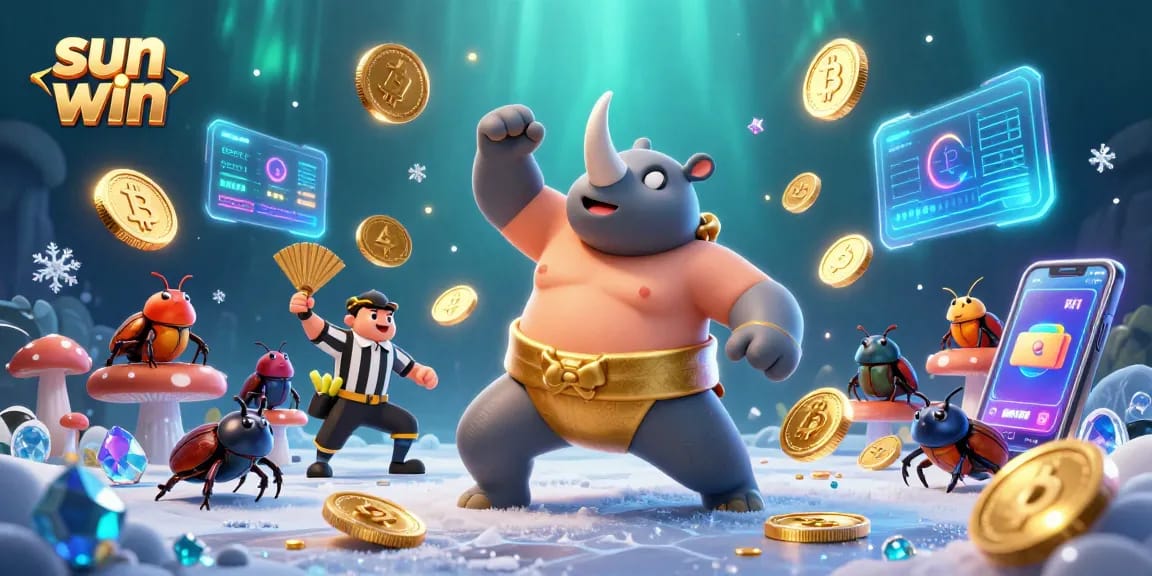 Experience the thrill of sun win with a massive jackpot at this lively 3D casino scene.