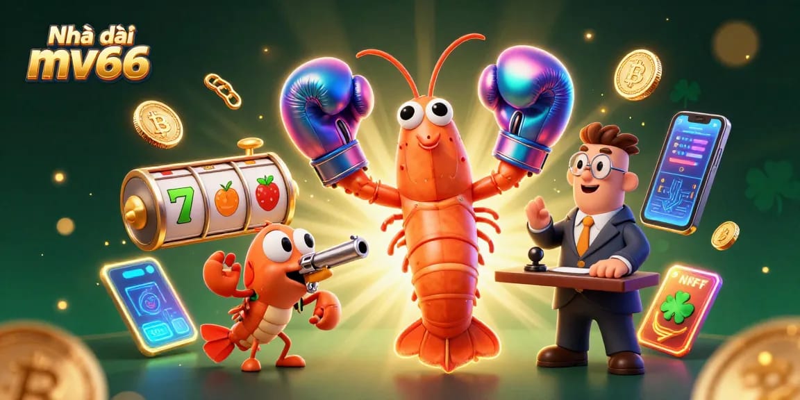 Engage in thrilling gameplay at Nhà cái mv66 with vibrant 3D casino characters and colorful slot elements.