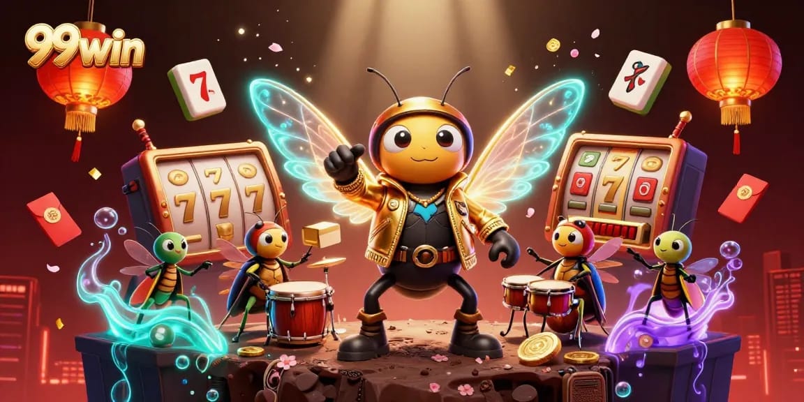Join the excitement at 99win with a spectacular slot game featuring cartoon characters and vibrant casino elements.