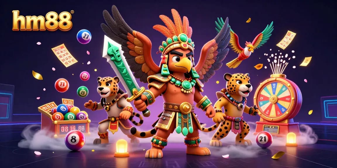 Engage with exciting lottery action at hm88, featuring vibrant game elements and energetic characters.