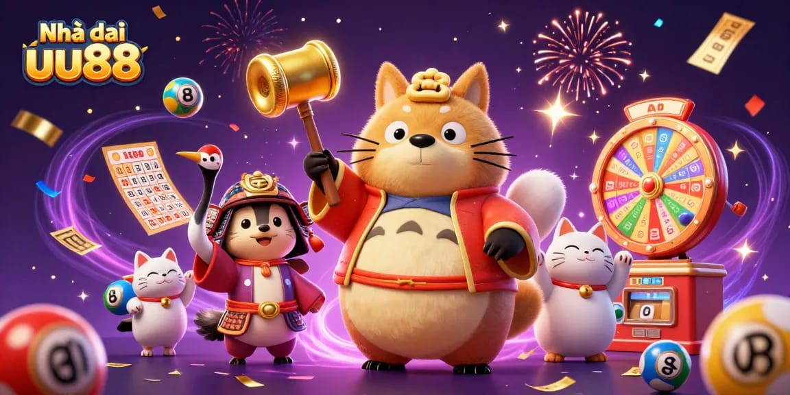 Enhance your play at Nhà cái uu88 with a vibrant 3D casino celebration scene.