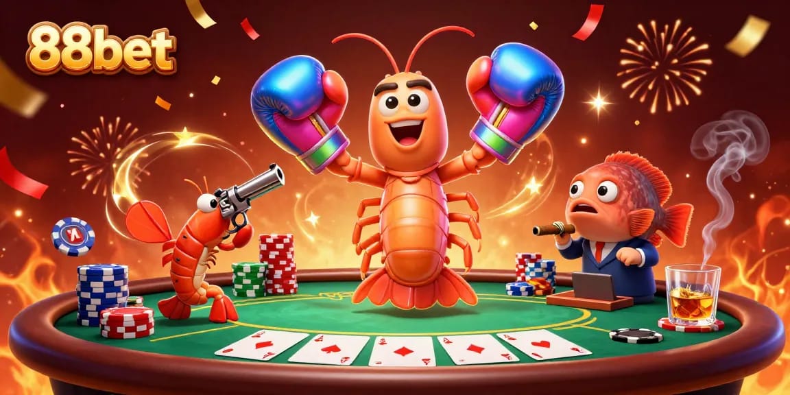 Experience the thrill of 88bet poker with vibrant cards and lively characters.