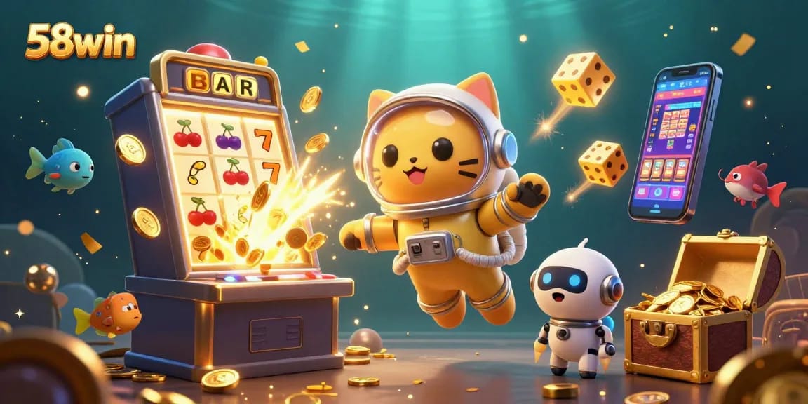 Spin the reels at 58win's vibrant casino, featuring thrilling slot games and exciting wins.
