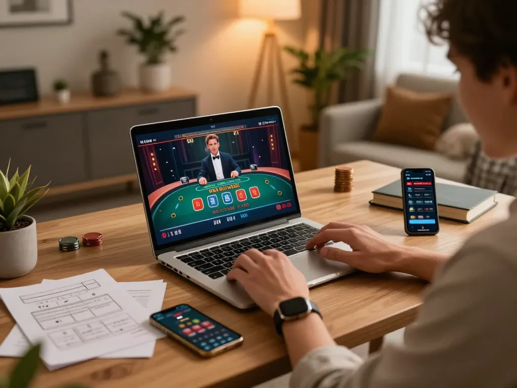 Engage in live casino action at https://rr88c.org/ with a stylish gaming setup from home.