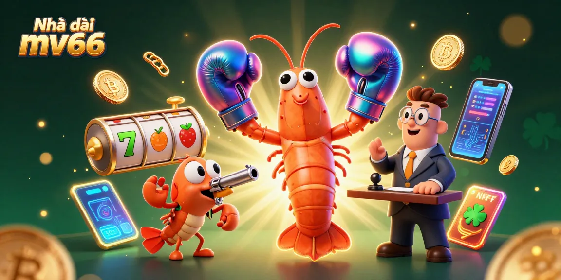 Engage in thrilling gameplay at Nhà cái mv66 with vibrant 3D casino characters and colorful slot elements.