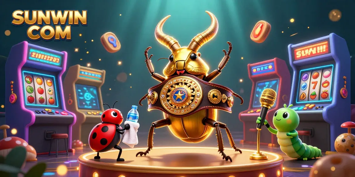 Experience thrilling gameplay with SUNWIN COM and vibrant casino elements in this captivating 3D illustration.