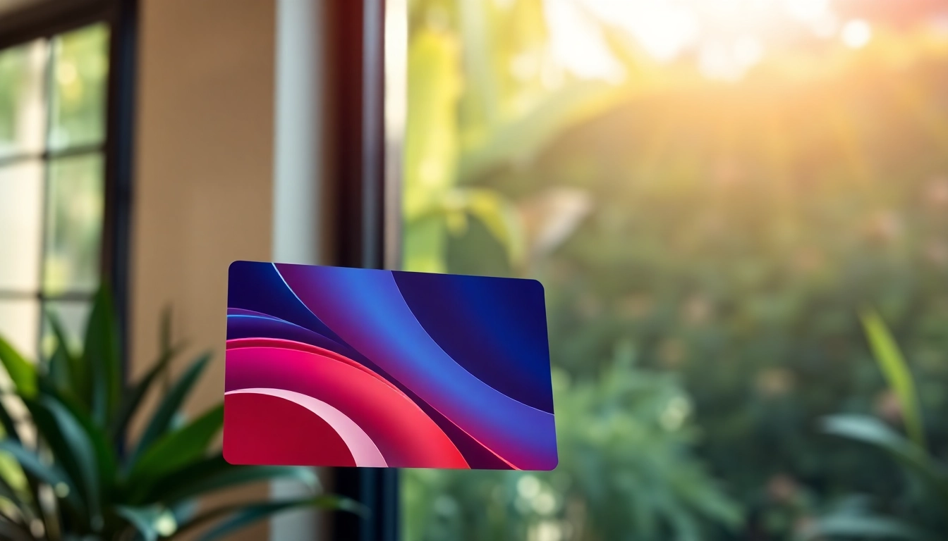 Gift card for window tint services showcased in an elegant setting, perfect for gifting.