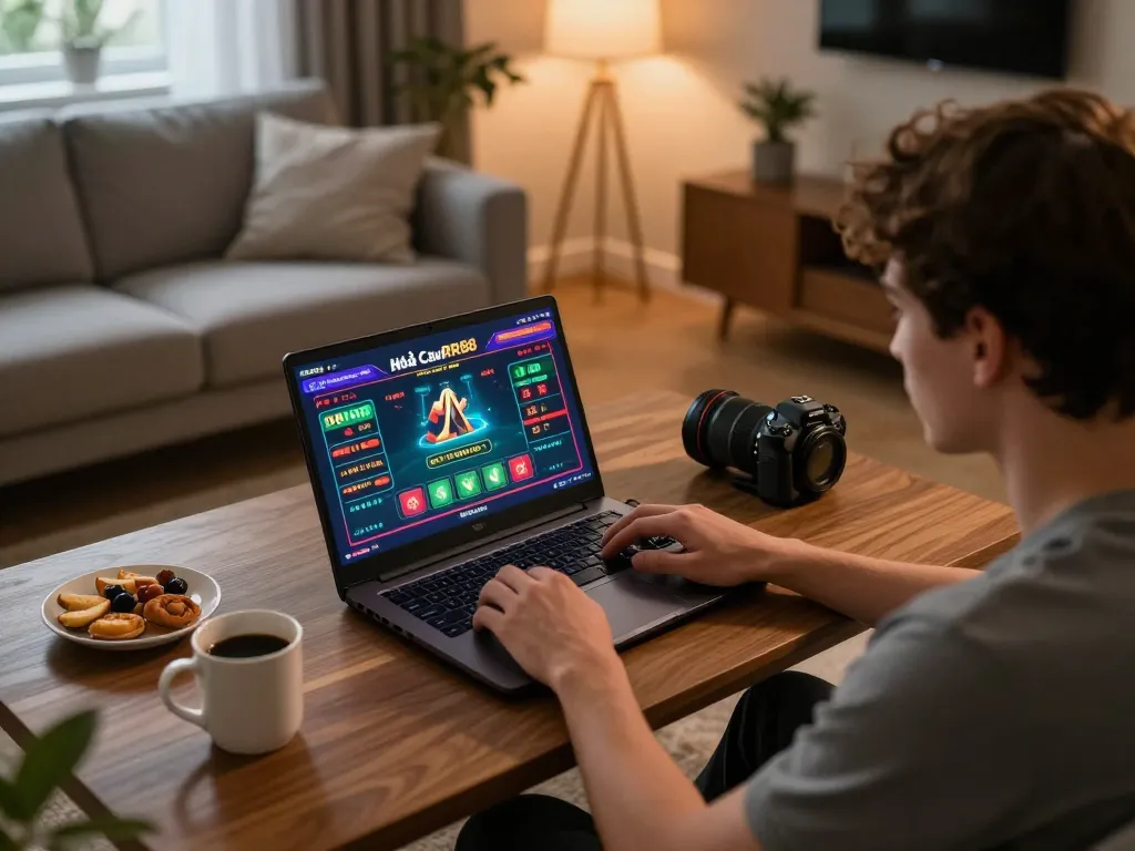Engaging gaming session on Nhà Cái RR88 showcasing online betting with vibrant graphics.