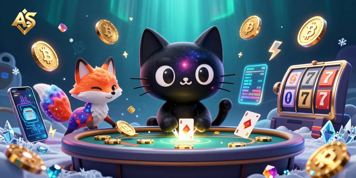 Engage with the AS 9 cosmic casino experience featuring a charming black hole cat and vibrant elements.