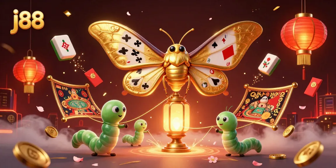 Experience thrilling gaming fun with j88 in a vibrant 3D casino scene