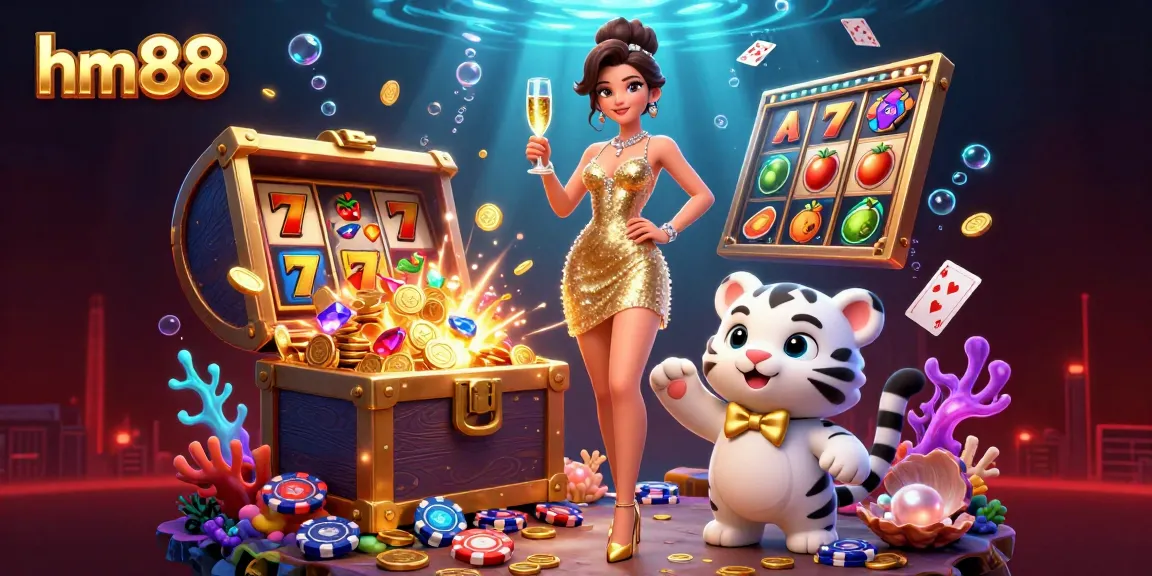 Experience thrilling gameplay at hm88 with a glamorous casino atmosphere and vibrant symbols.