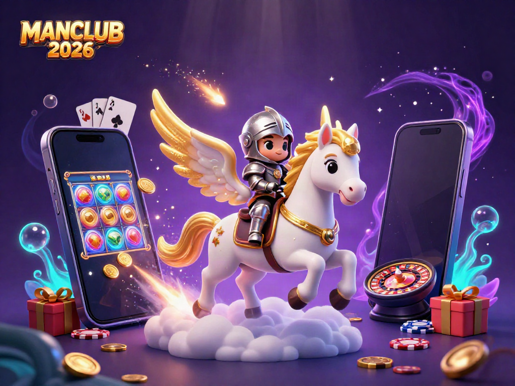 Engage with MANCLUB 2026 in a vibrant 3D online casino world featuring slot games and dynamic gameplay.