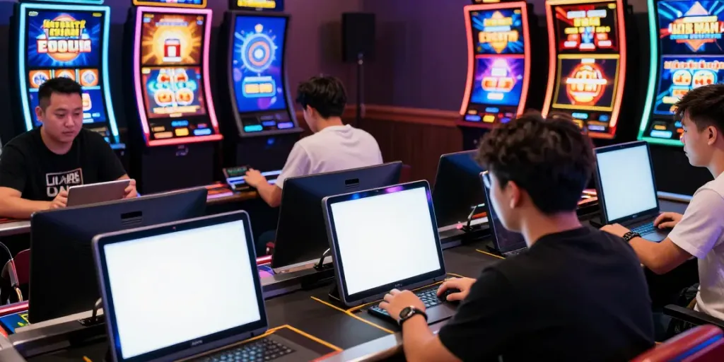 Interactive gaming environment at https://gem88.bz/ showcasing players enjoying live casino and sports betting.