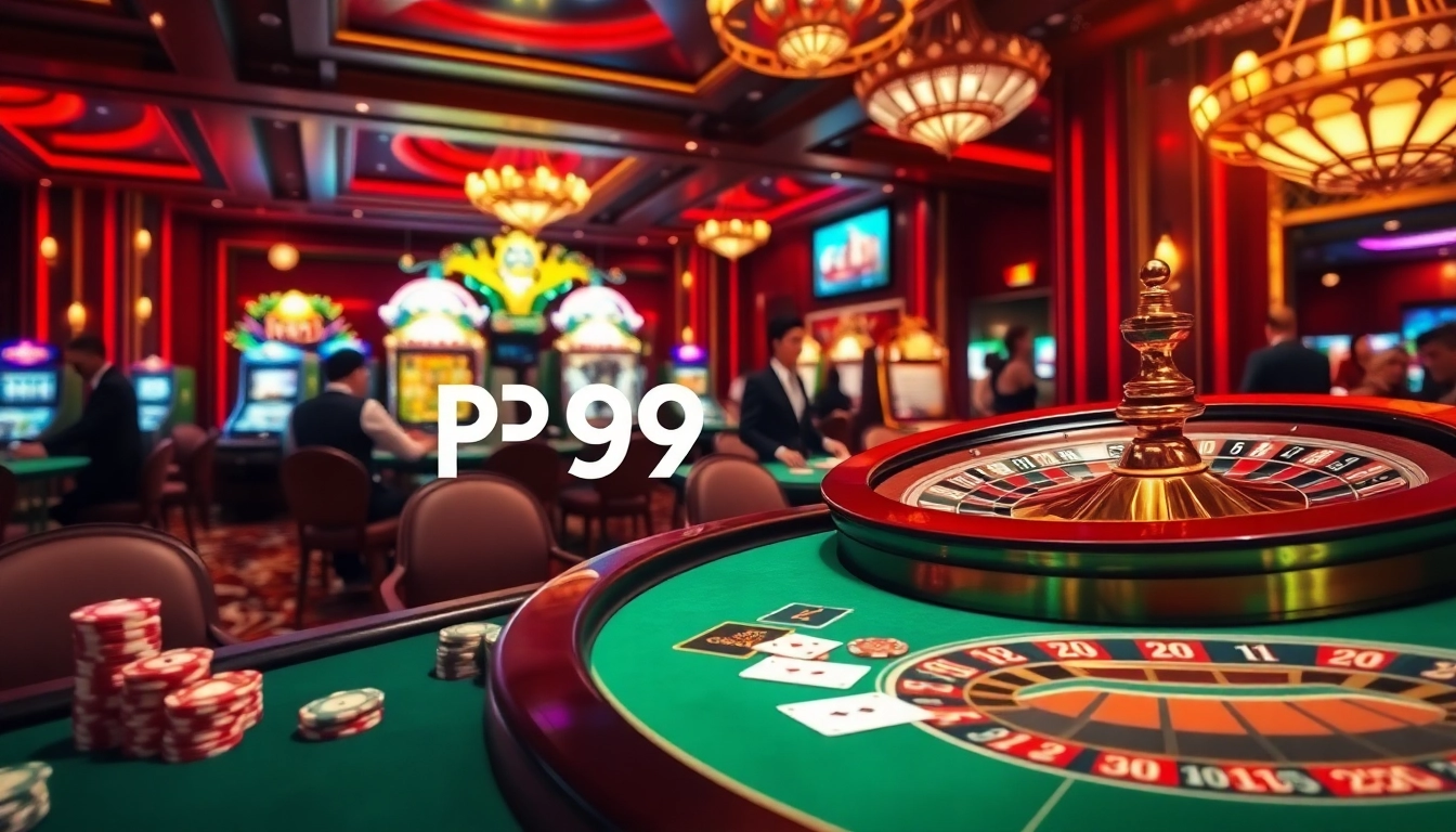 Engaged players at a glamorous casino table highlighting the PS99 COM gaming experience.