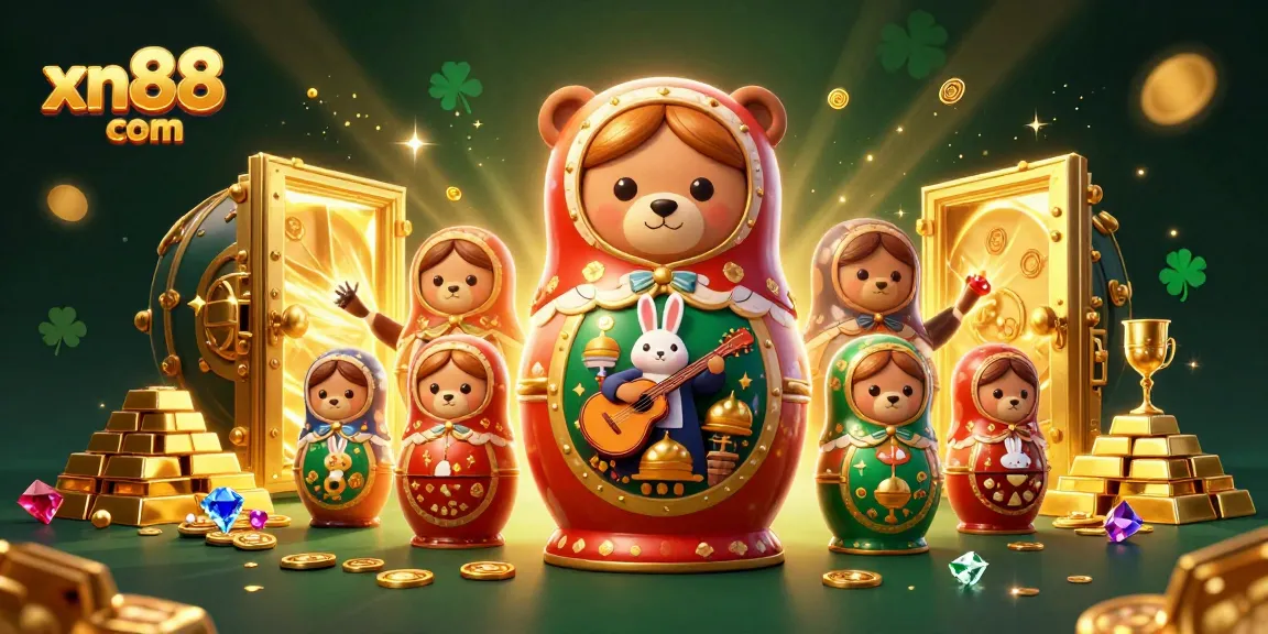 Play exciting casino games with xn88 com featuring vibrant illustrations and golden treasures.