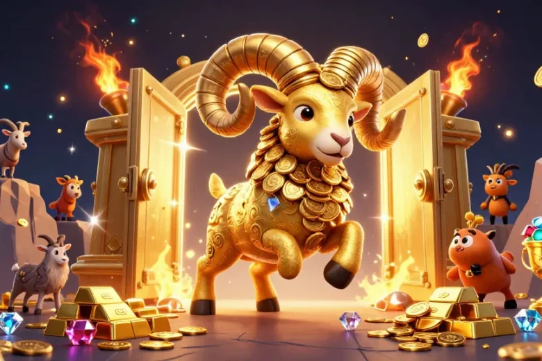 Engage with link sunwin’s immersive casino experience featuring a golden ram and treasure vault.