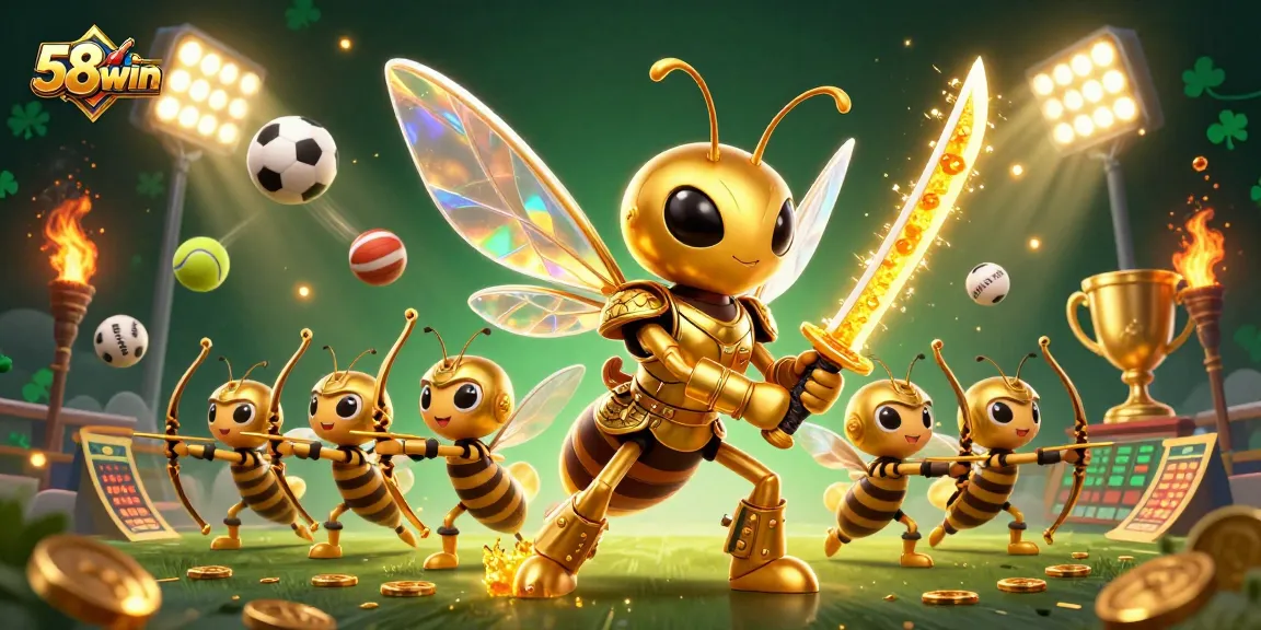 Experience the thrill of betting with 58win’s dynamic sports elements amidst vibrant 3D action.
