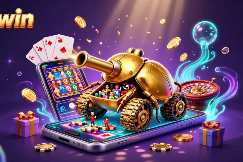 Experience thrilling gameplay with 23win's massive golden beetle tank casino showcasing dynamic gaming elements.
